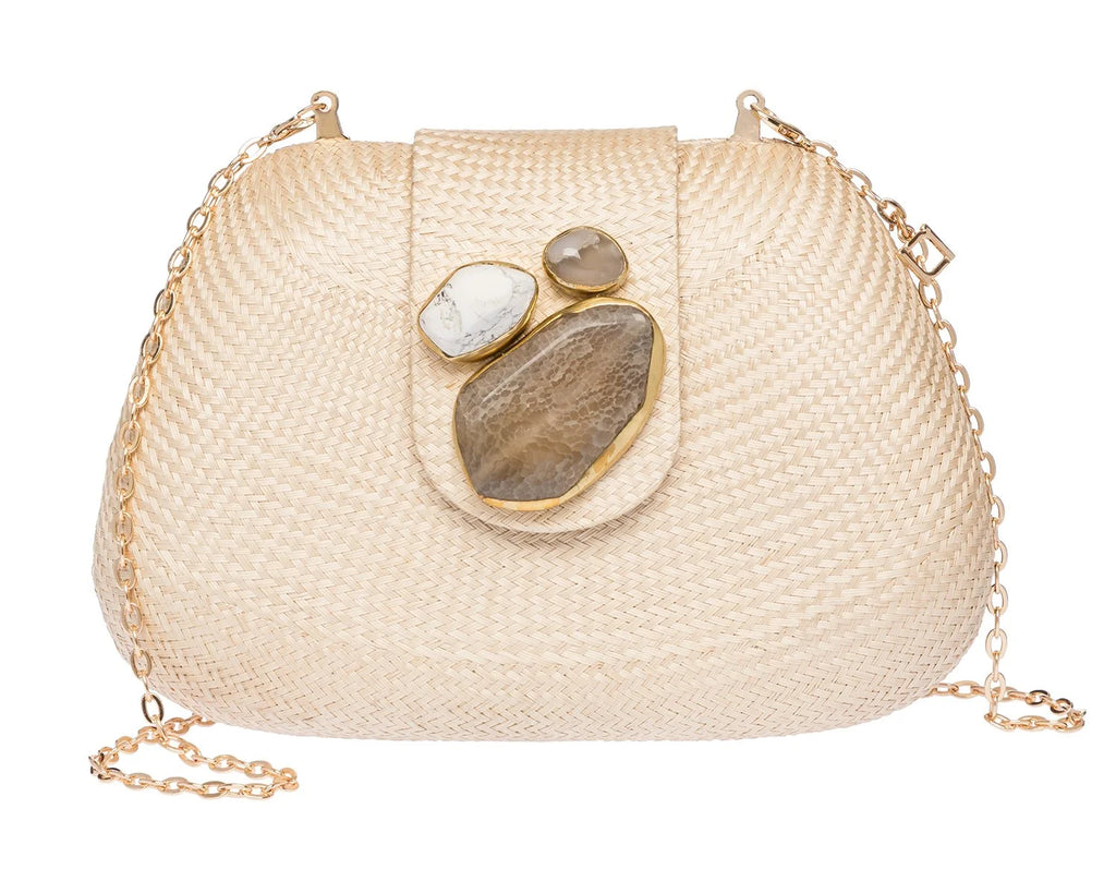 Tamu Clutch in Cream