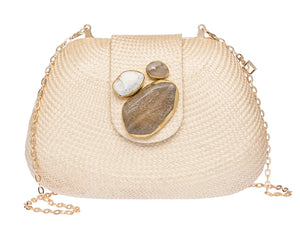 Tamu Clutch in Cream