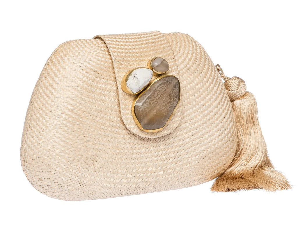 Tamu Clutch in Cream