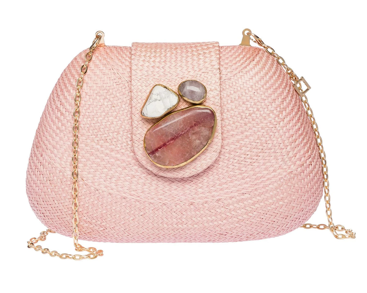 Tamu Clutch in Pale Pink