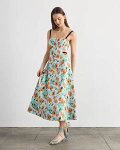 Tavia Dress in Powder Blue Multi