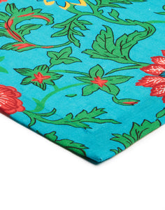 Tablecloth in Dragon Flower Turquoise