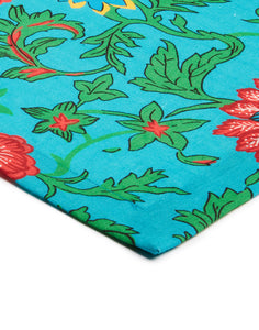 Tablecloth in Dragon Flower Turquoise