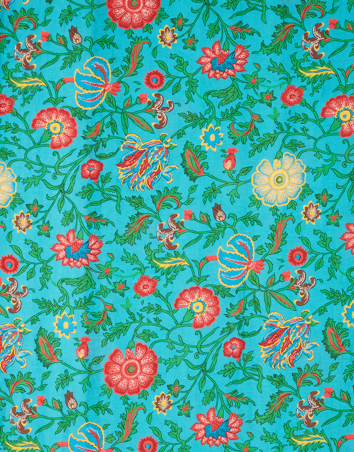 Tablecloth in Dragon Flower Turquoise