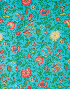 Tablecloth in Dragon Flower Turquoise