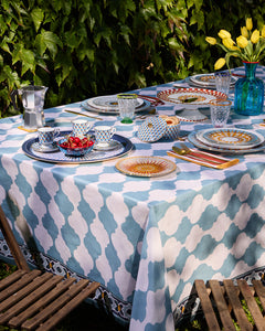 Large Tablecloth in Plaza Large Sky Blue