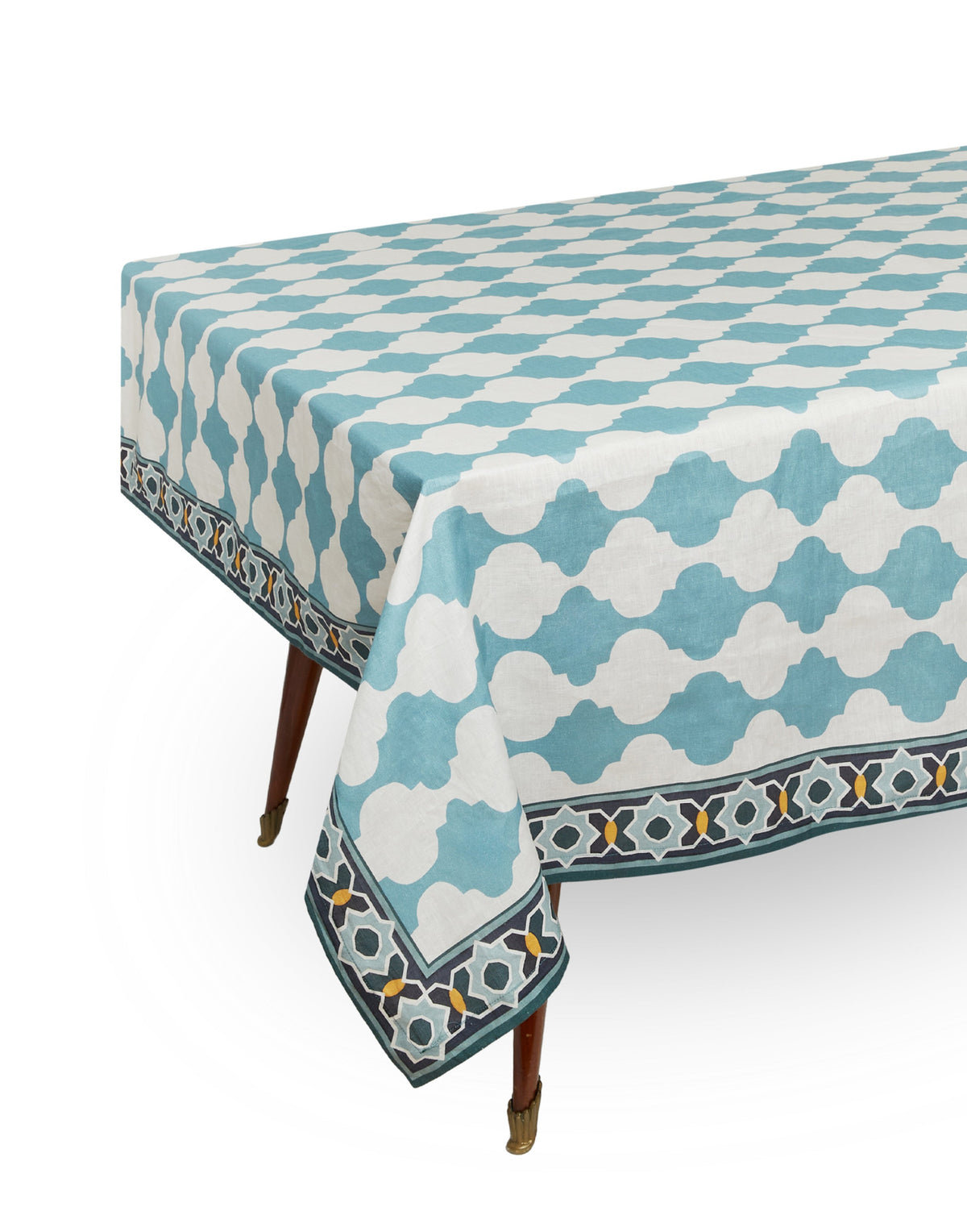 Large Tablecloth in Plaza Large Sky Blue
