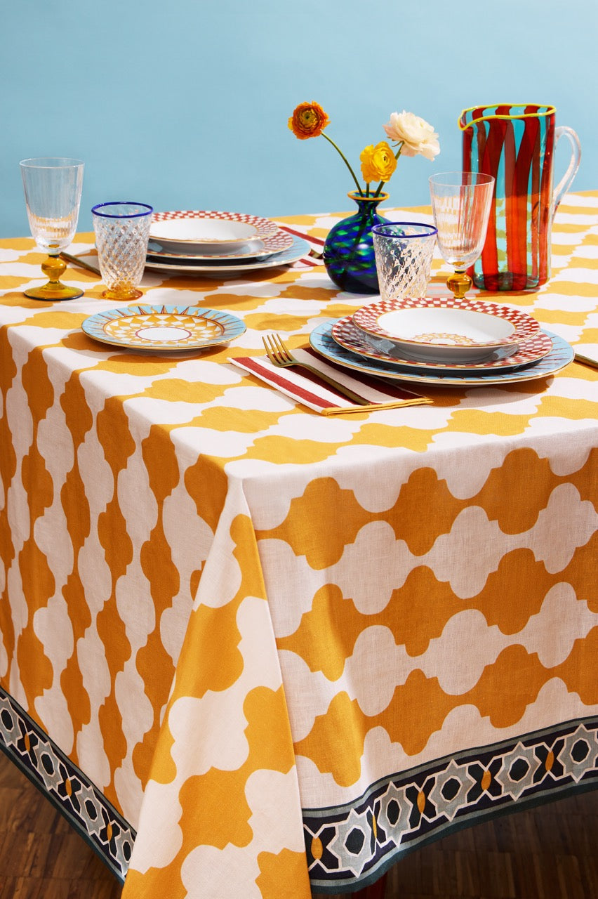Large Tablecloth in Plaza Large Yellow
