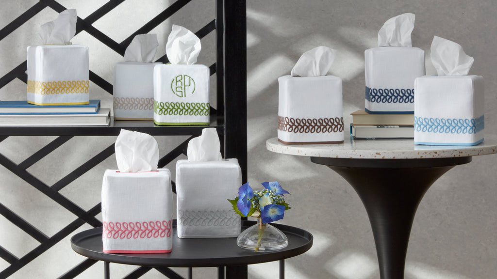 Astor Braid Tissue Box Cover