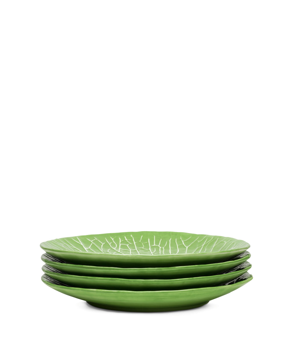 Lettuce Ware Canapé Plate in Green, Set of 4