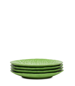 Lettuce Ware Canapé Plate in Green, Set of 4