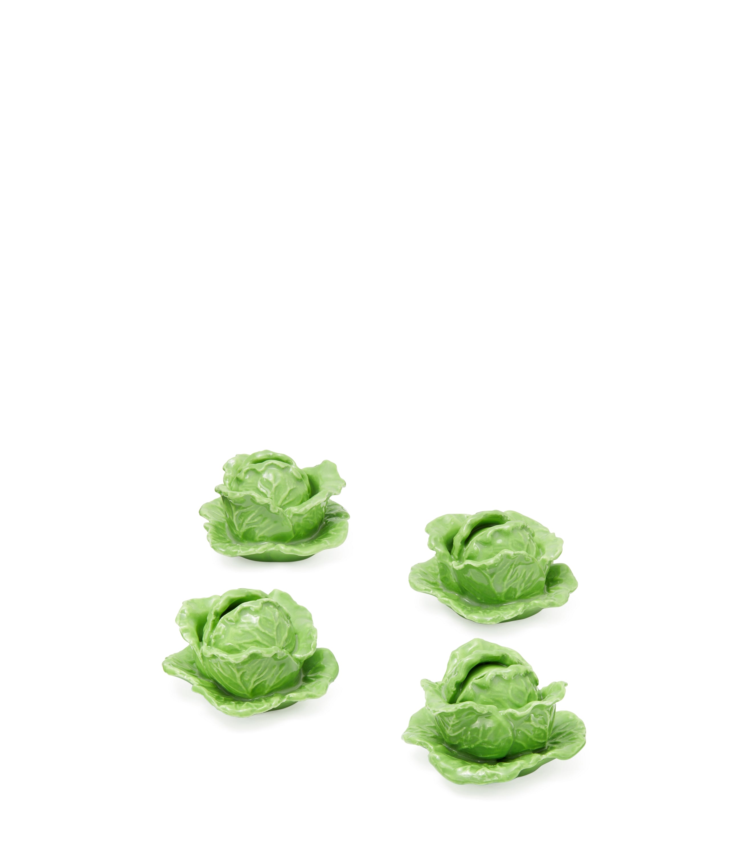 Lettuce Ware Card Holders in Green, Set of 4