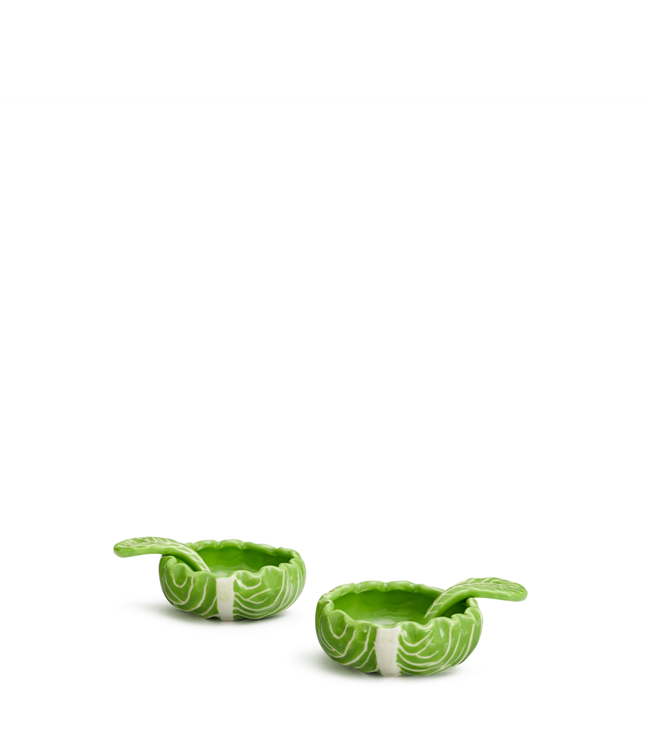 Lettuce Ware Salt Cellar, Set of 2