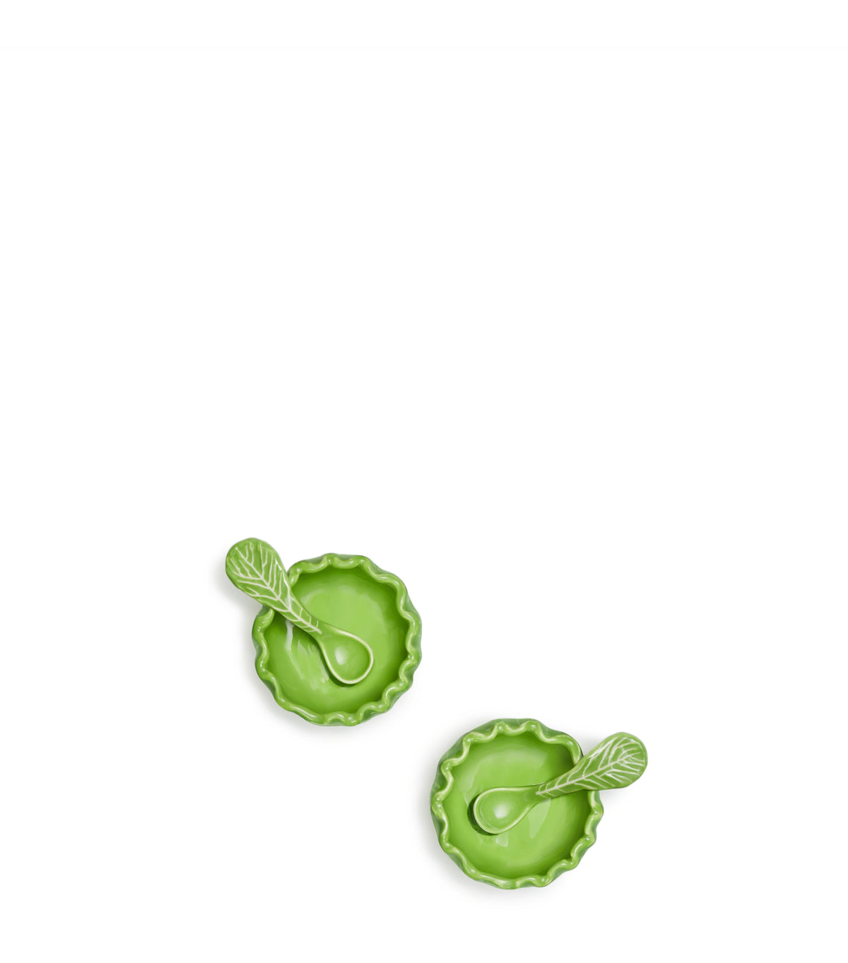 Lettuce Ware Salt Cellar, Set of 2