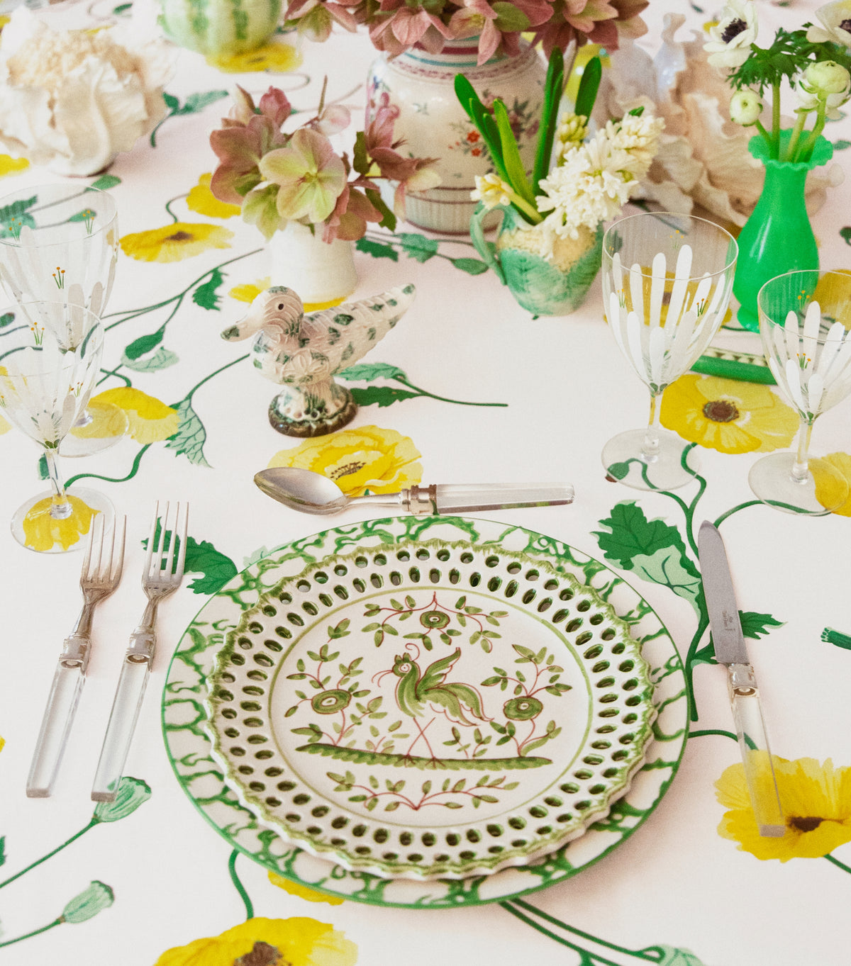Oiseau Salad Plate, Set of 4