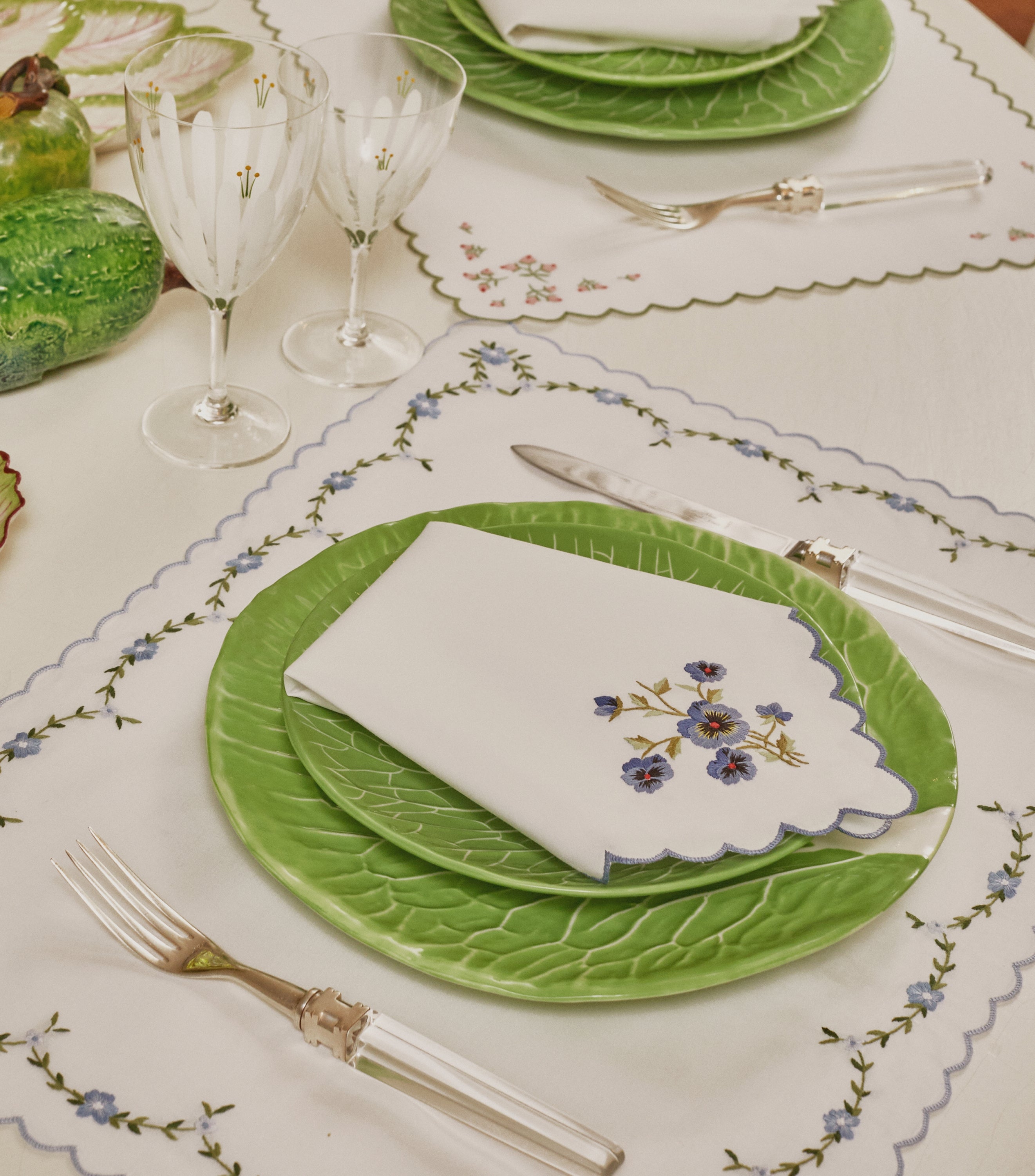Lettuce Ware Dinner Plate in Green, Set of 2