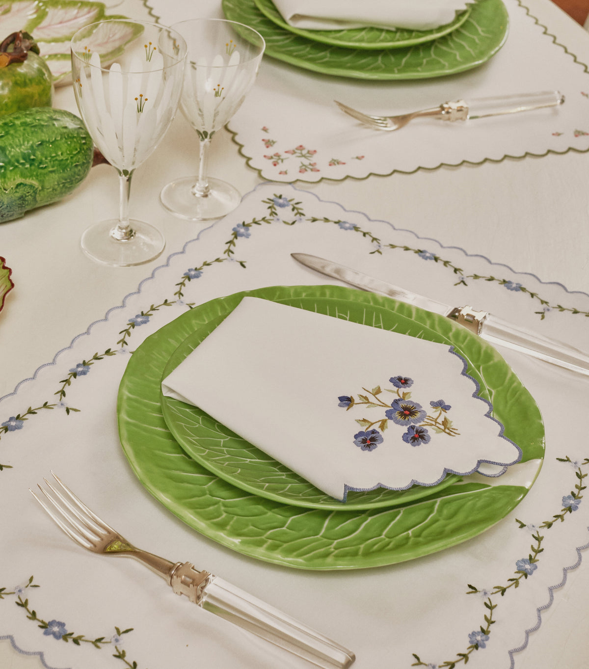 Lettuce Ware Dinner Plate in Green, Set of 2