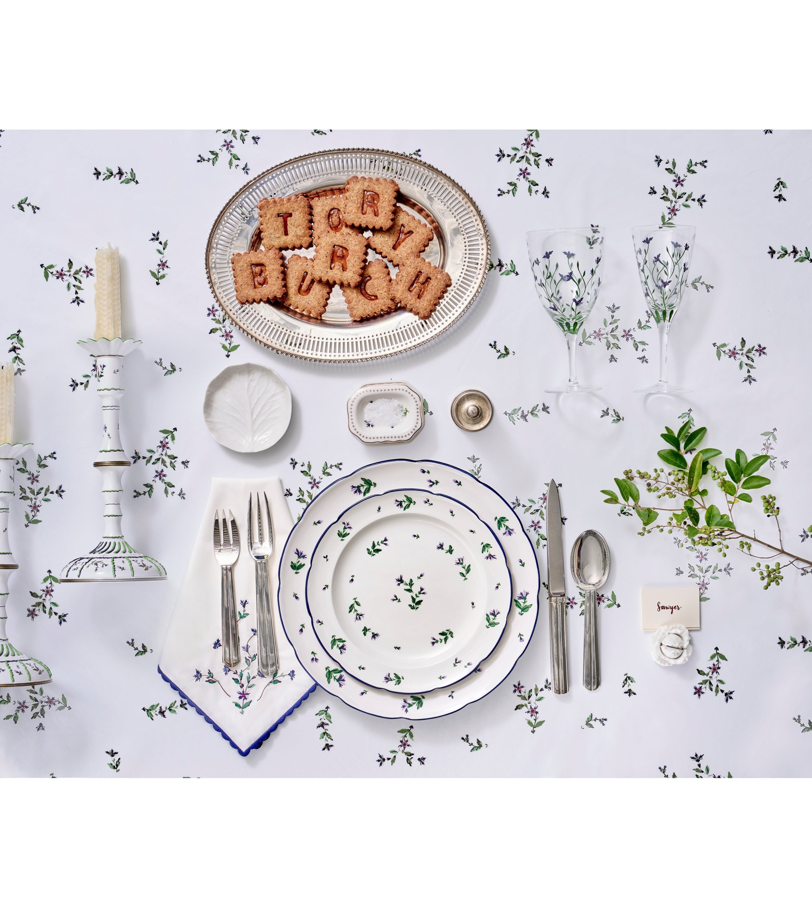 Jolie Fleur Salad Plate, Set of 4