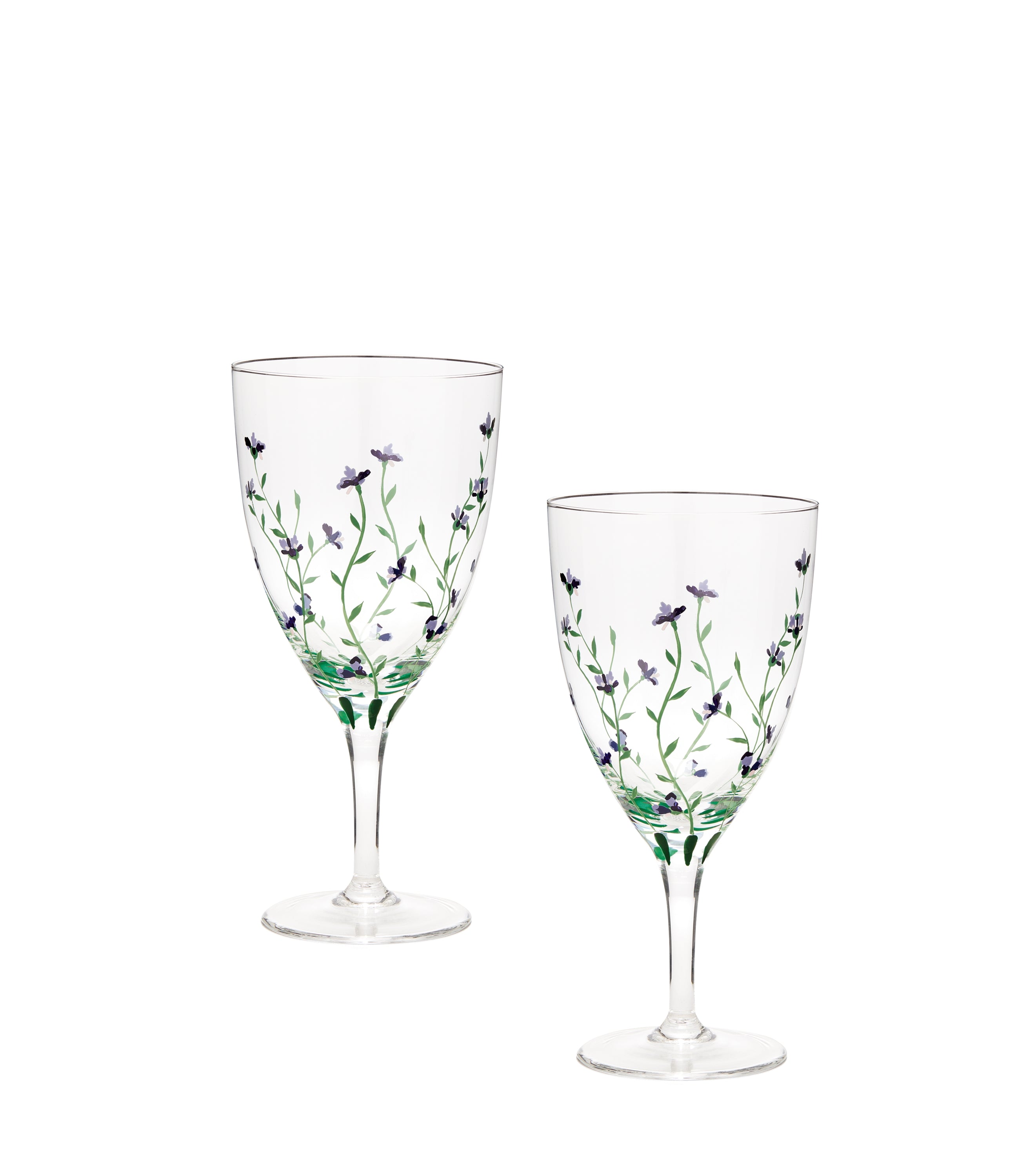 Hand-Painted Wine Glass , Set of 2