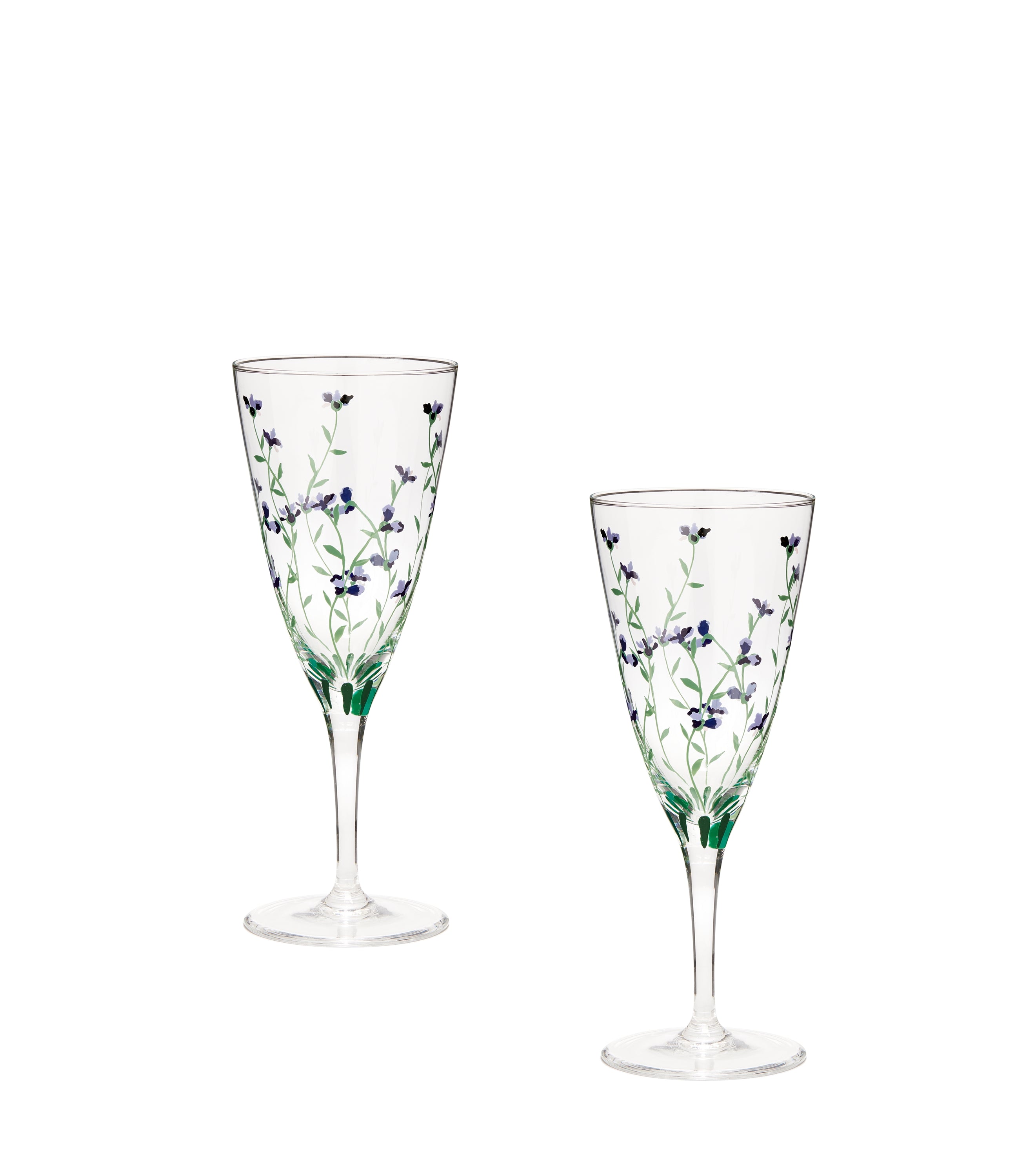 Hand-Painted Champagne Glass, Set of 2