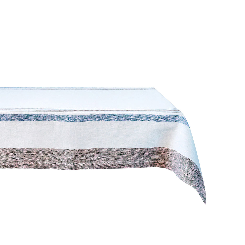 Danish Stripe 52" Table Square in Taupe