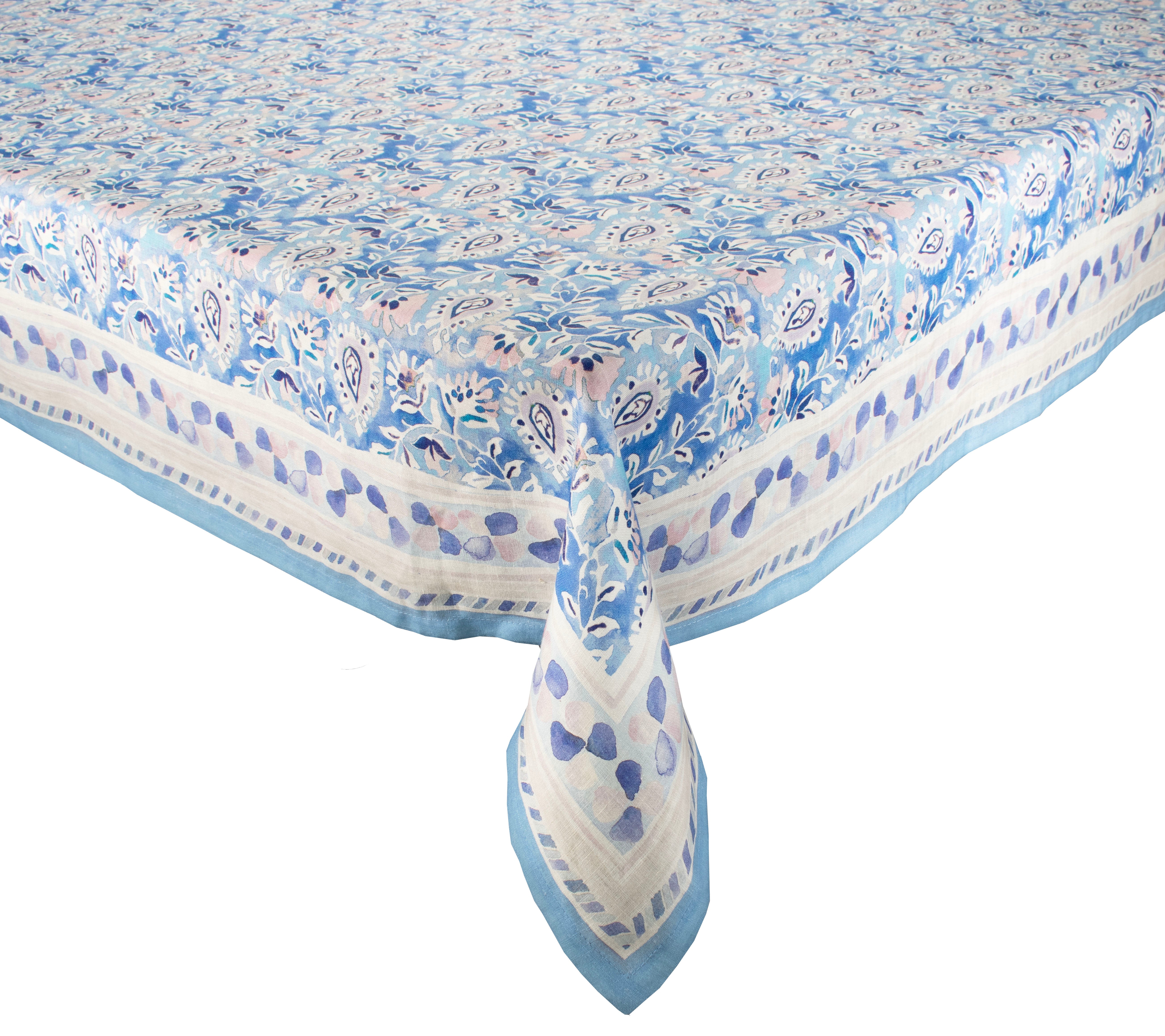 Mira Tablecloth in Lilac & Blue