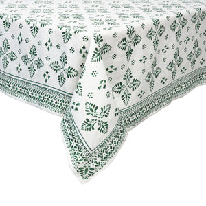 Iberian Border 60" x 120" Tablecloth in Evergreen
