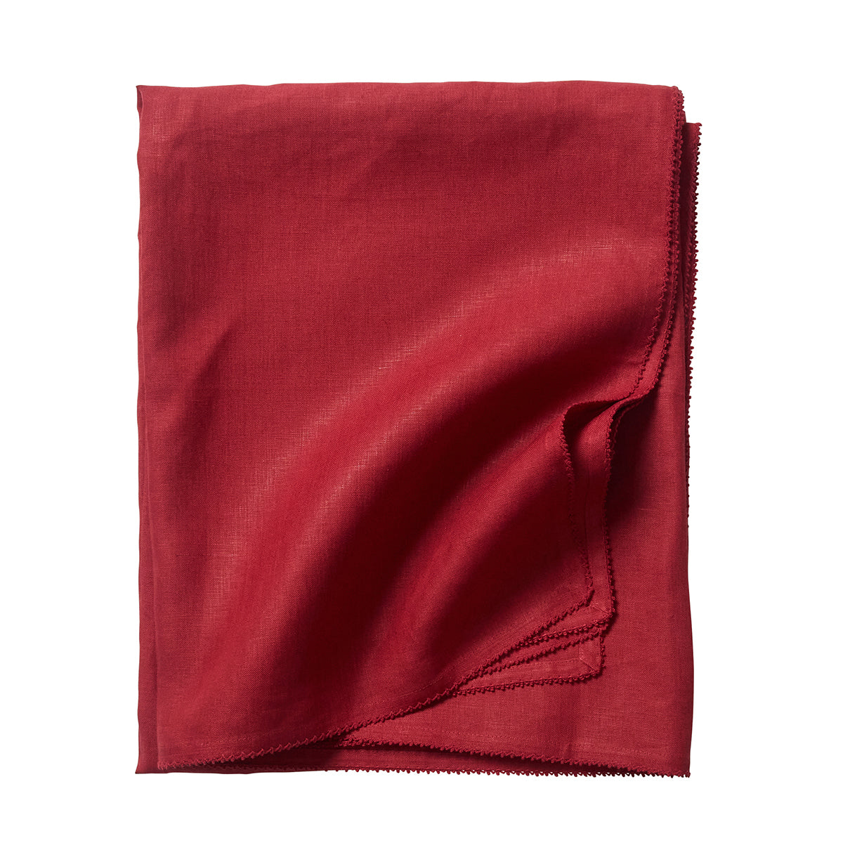 Berry Scallop 60" x 120" Tablecloth in Ruby