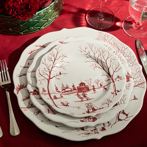 Berry Scallop 60" x 120" Tablecloth in Ruby