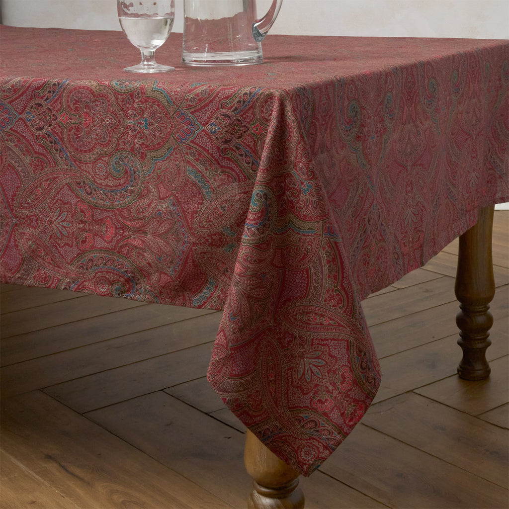 Paisley 60" x 120" Tablecloth in Red