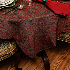 Paisley 60" x 120" Tablecloth in Red