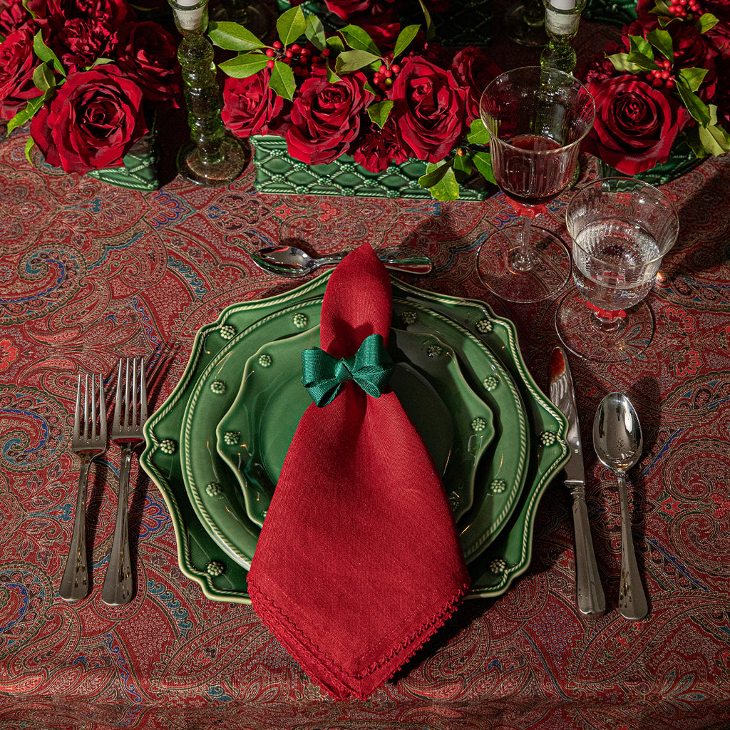 Paisley 60" x 120" Tablecloth in Red