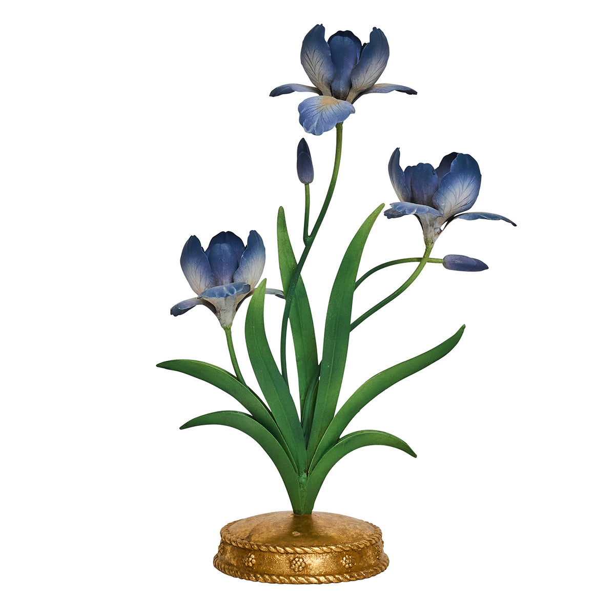 Meadow Walk Iris 14" Centerpiece Candelabra in Chambray