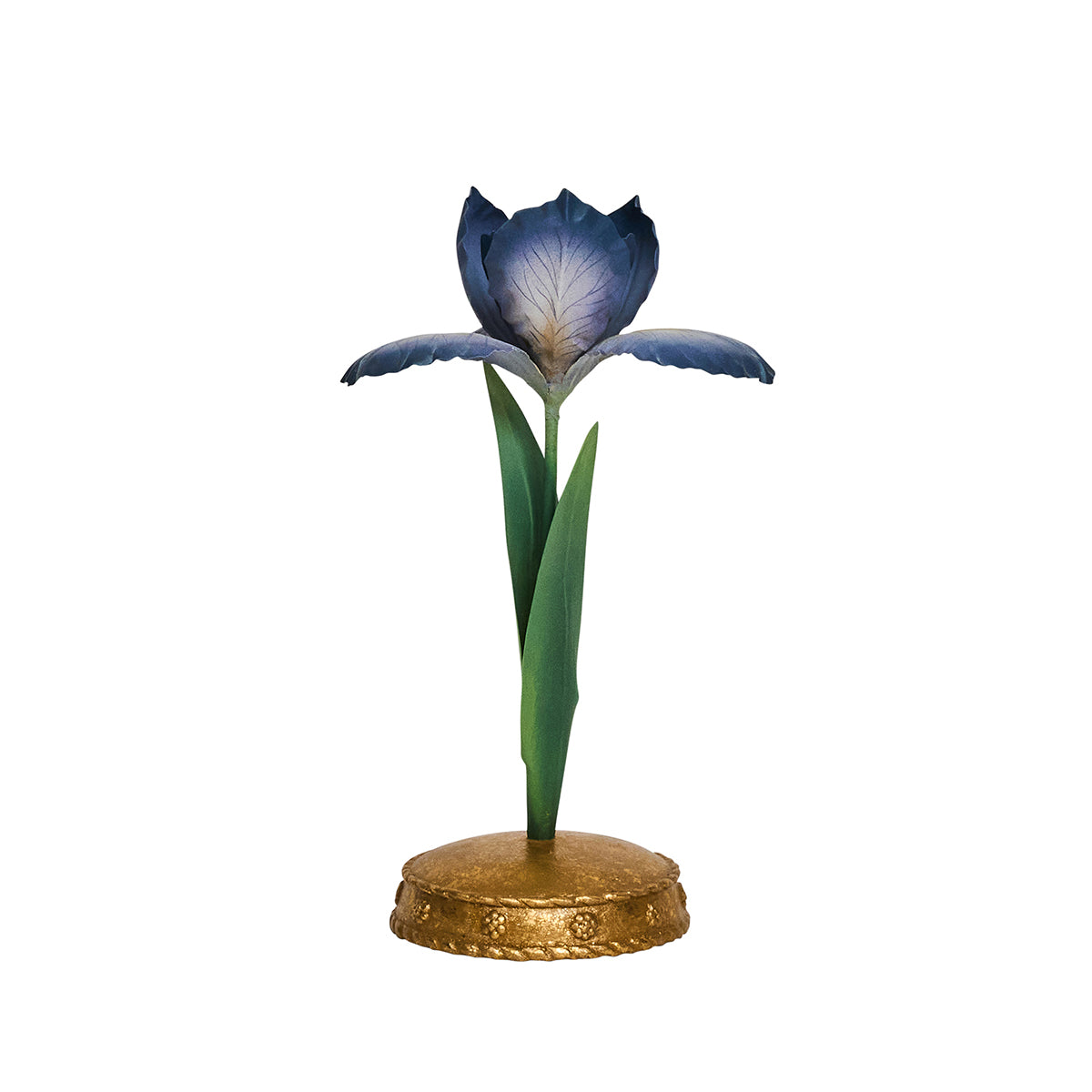 Meadow Walk Iris 9" Candlestick in Chambray