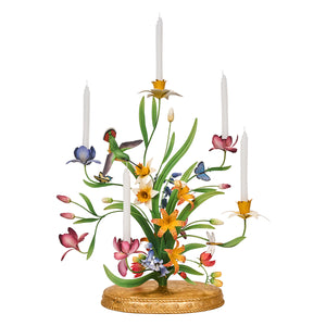 Meadow Walk 25" Bouquet Centerpiece Candelabra in Multi