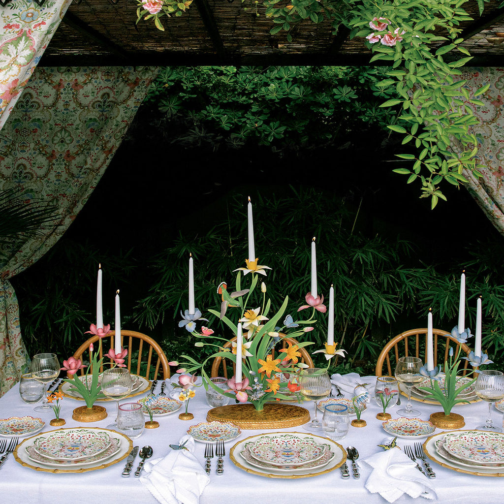 Meadow Walk 25" Bouquet Centerpiece Candelabra in Multi