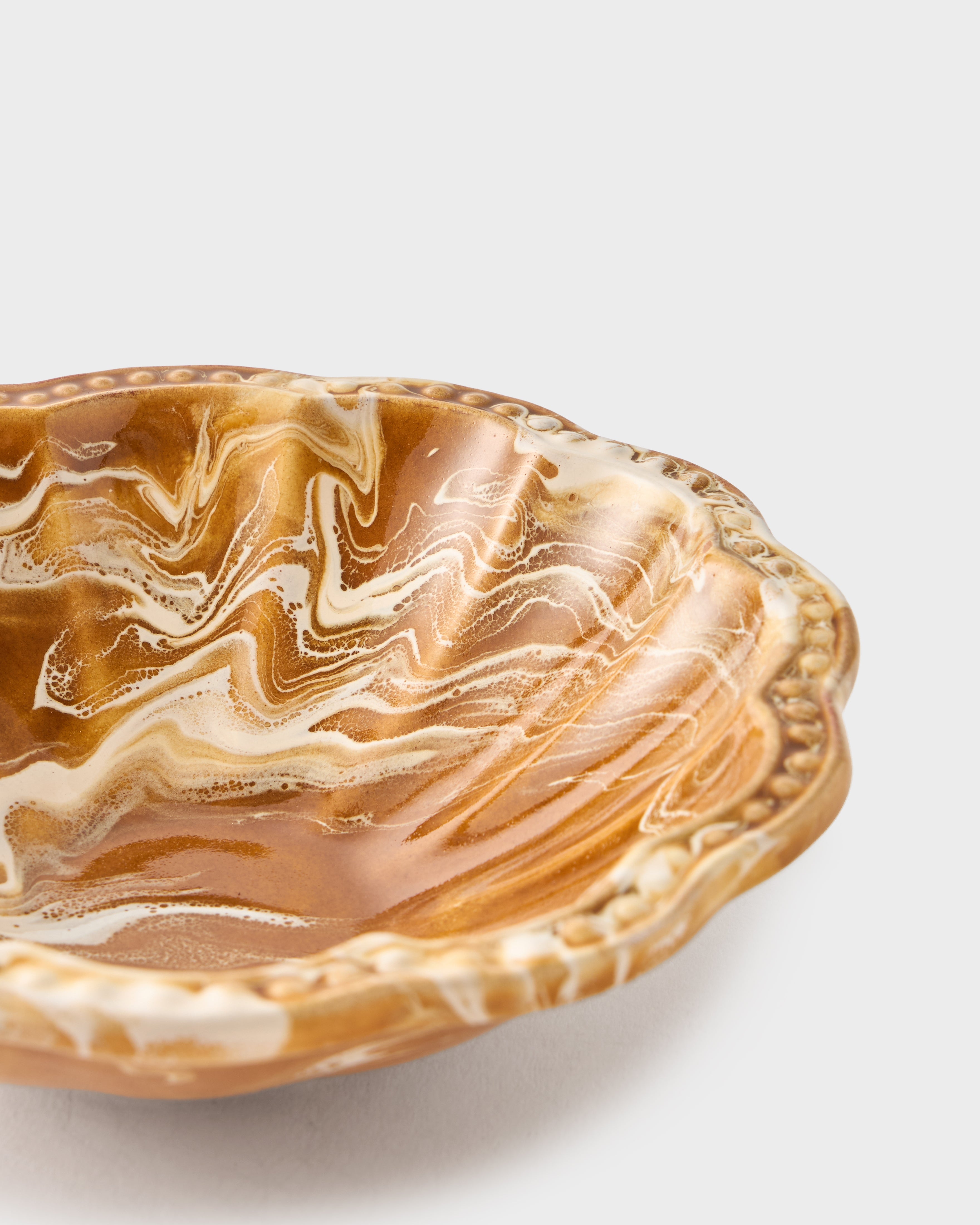 Marbled Small Bowl in Terracotta