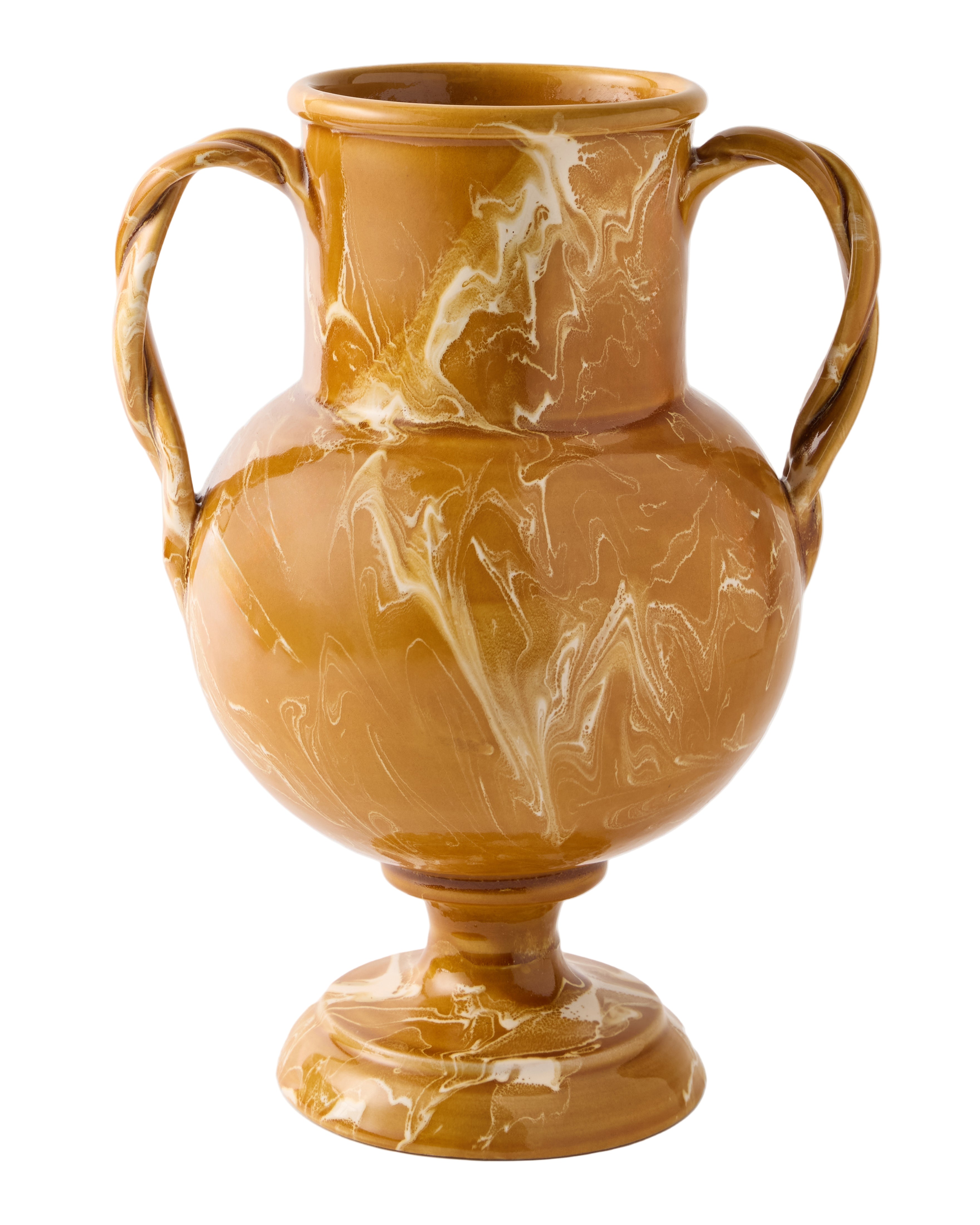 Marbled Amphora Vase in Terracotta