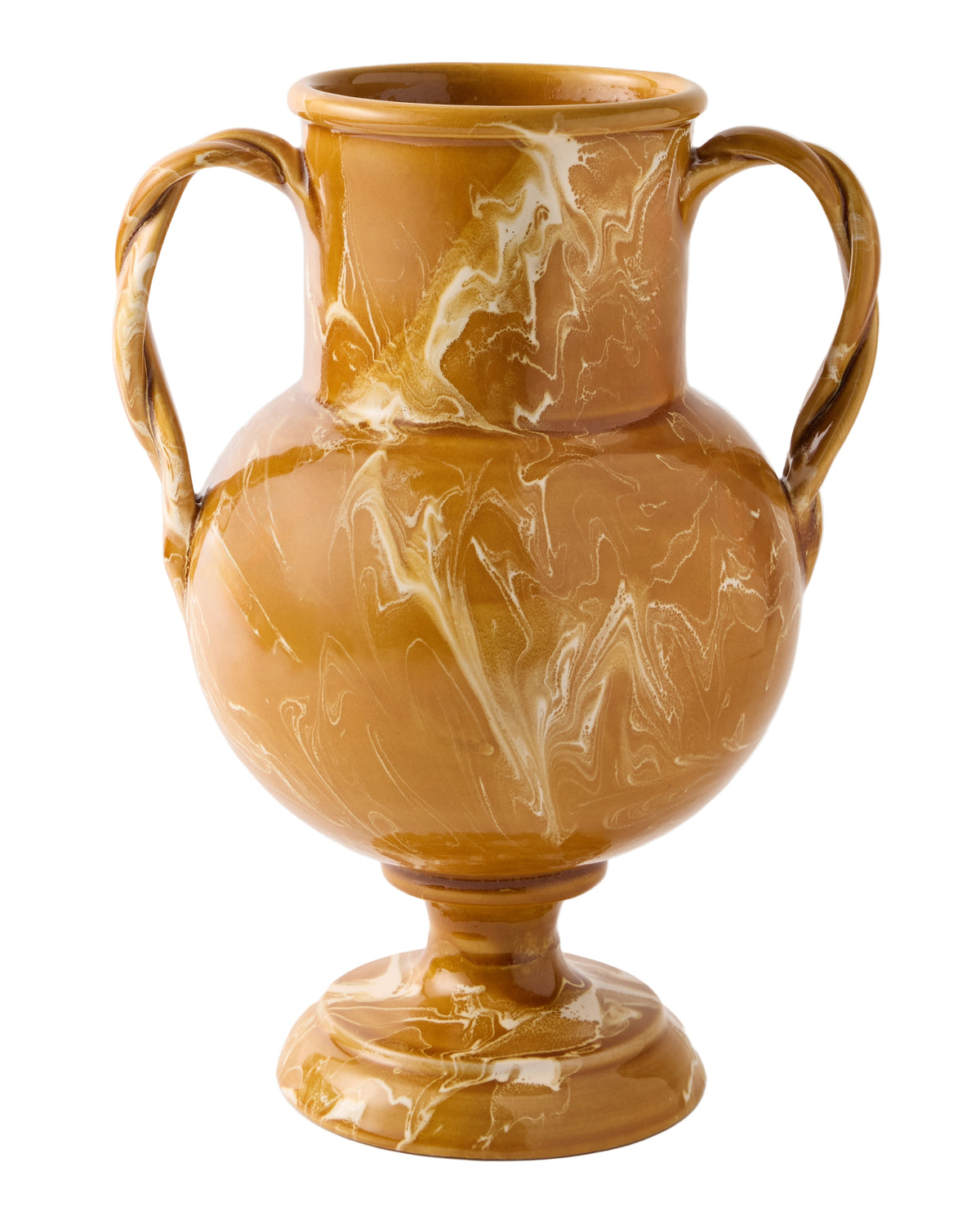 Marbled Amphora Vase in Terracotta