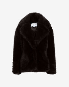 Terri Coat in Dark Fig