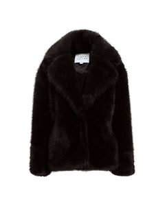 Terri Coat in Dark Fig