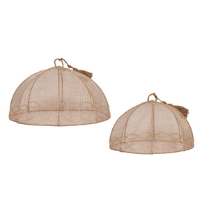 Tuileries Garden Mesh Round Food Cover in Natural, Set of 2