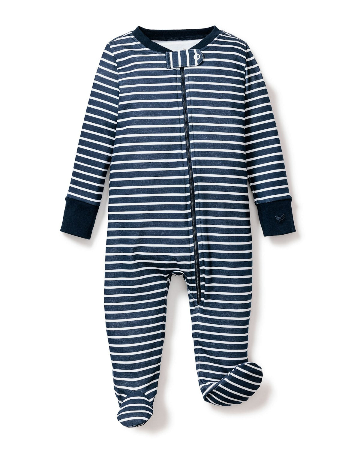 Baby’s Pima Snug Fit Romper in Navy Stripe