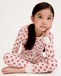 Kid’s Pima Snug Fit Pajama Set in Blissful Bows