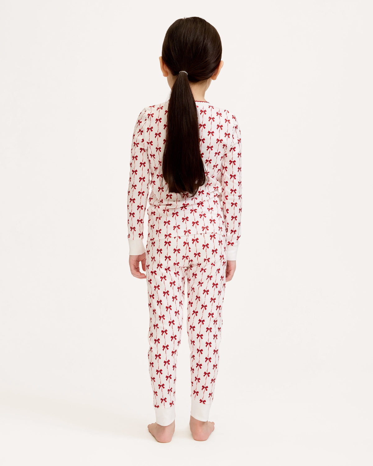 Kid’s Pima Snug Fit Pajama Set in Blissful Bows