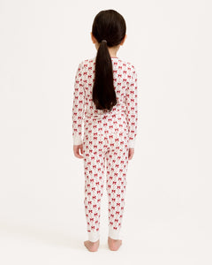Kid’s Pima Snug Fit Pajama Set in Blissful Bows