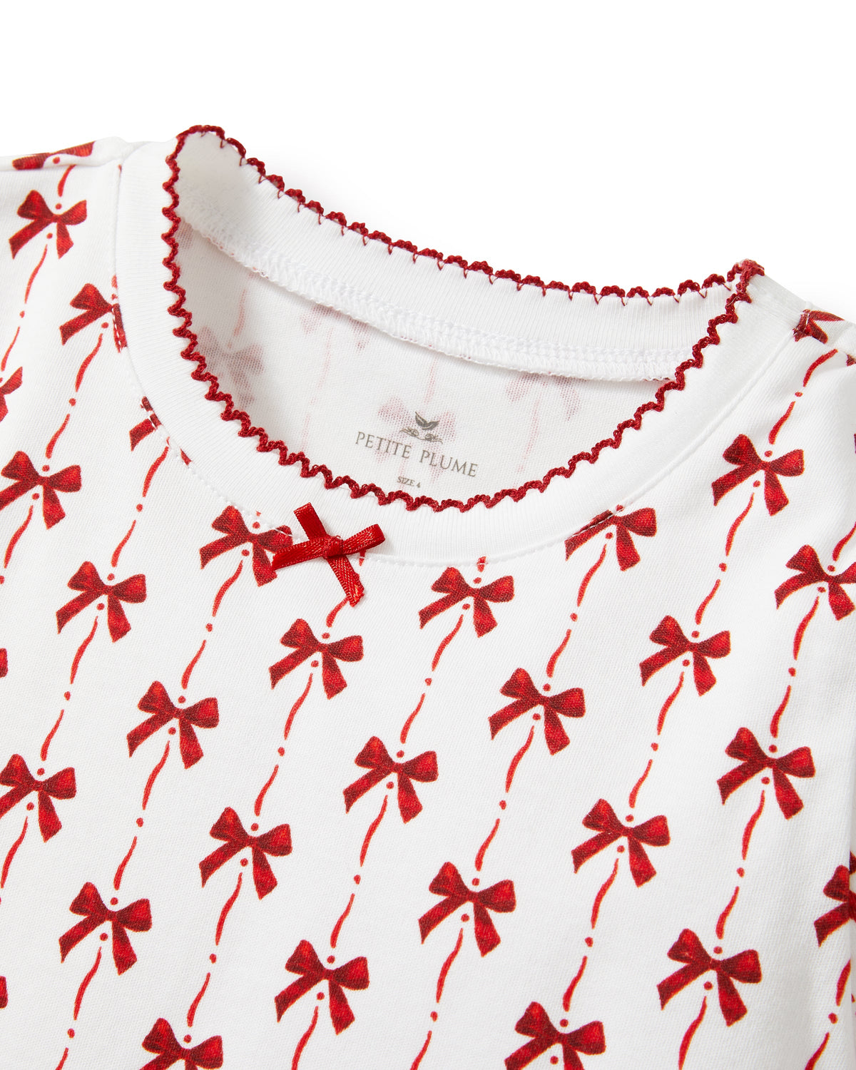 Kid’s Pima Snug Fit Pajama Set in Blissful Bows