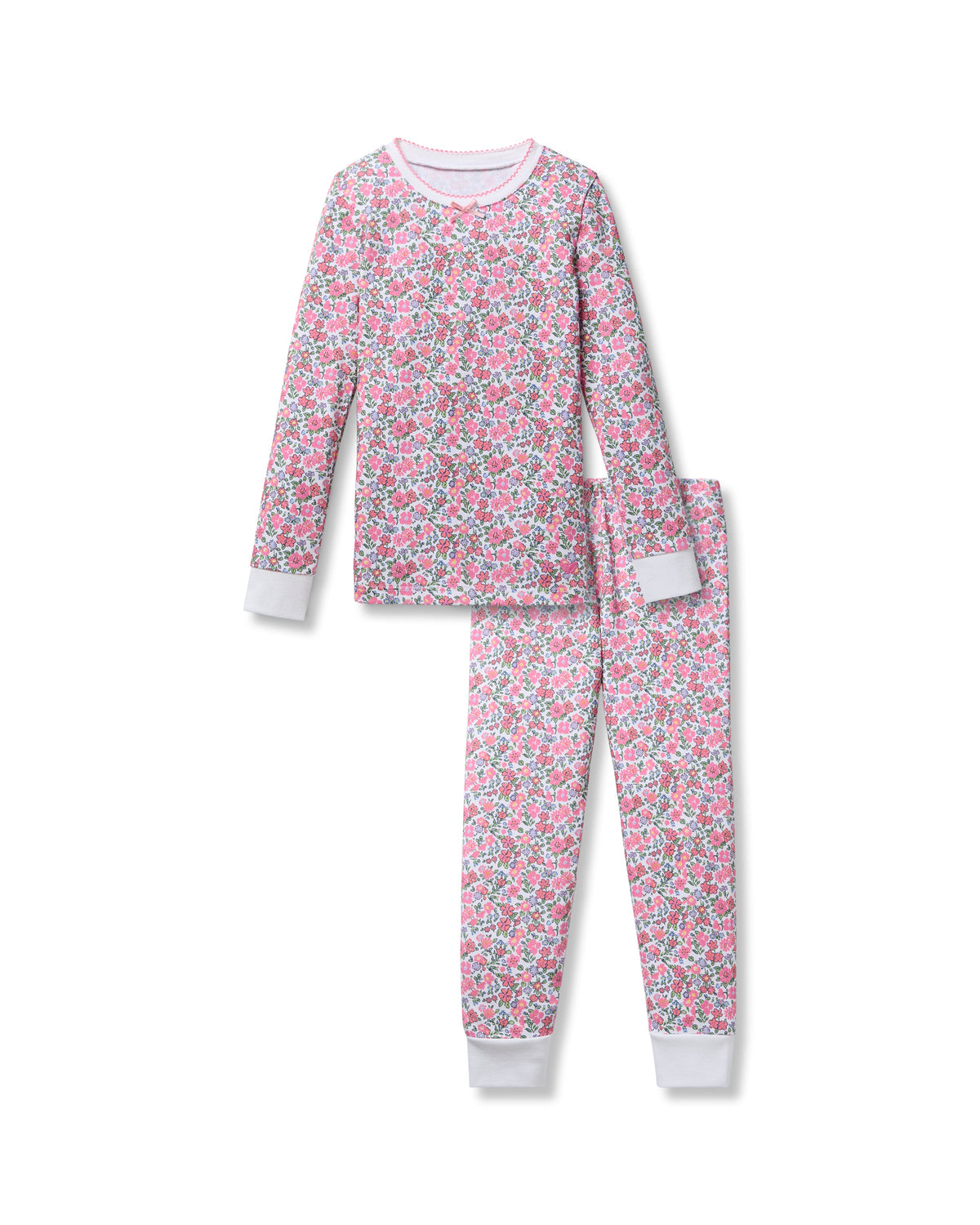 Kid’s Pima Snug Fit Pajama Set in Fleurs de Rose