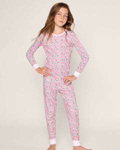 Kid’s Pima Snug Fit Pajama Set in Fleurs de Rose