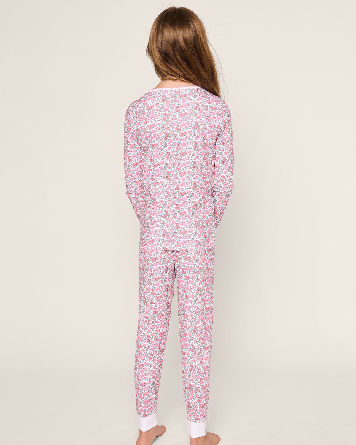 Kid’s Pima Snug Fit Pajama Set in Fleurs de Rose